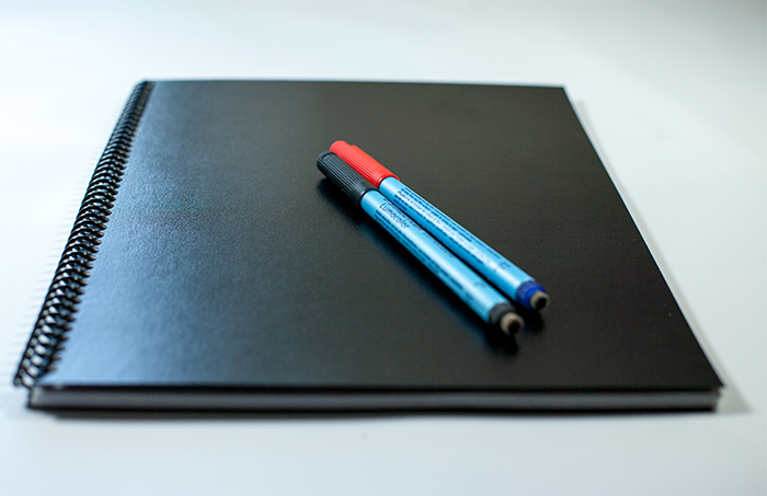 Wipebook turns an old-fashioned notebook into a portable whiteboard (VIDEO).