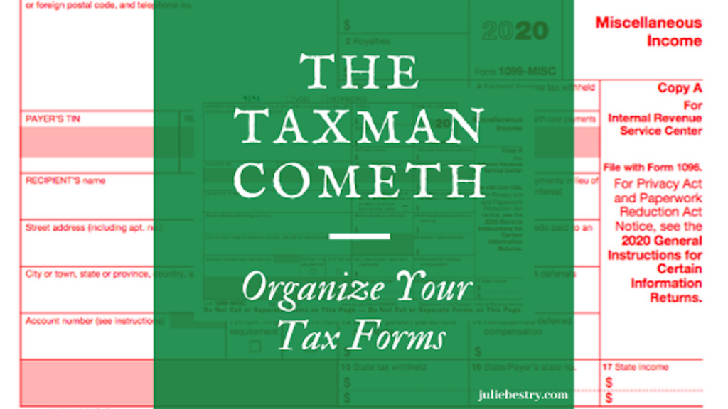 Paper doll says the tax man cometh organize your tax forms best results organizing