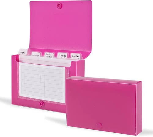 Index Card Case, 4x6 inch Index Card Holder, Fits Up to 100 Cards per Case Assorted Colors - with Heavy Weight Ruled Index Cards, 4 x 6”, 100/Pack